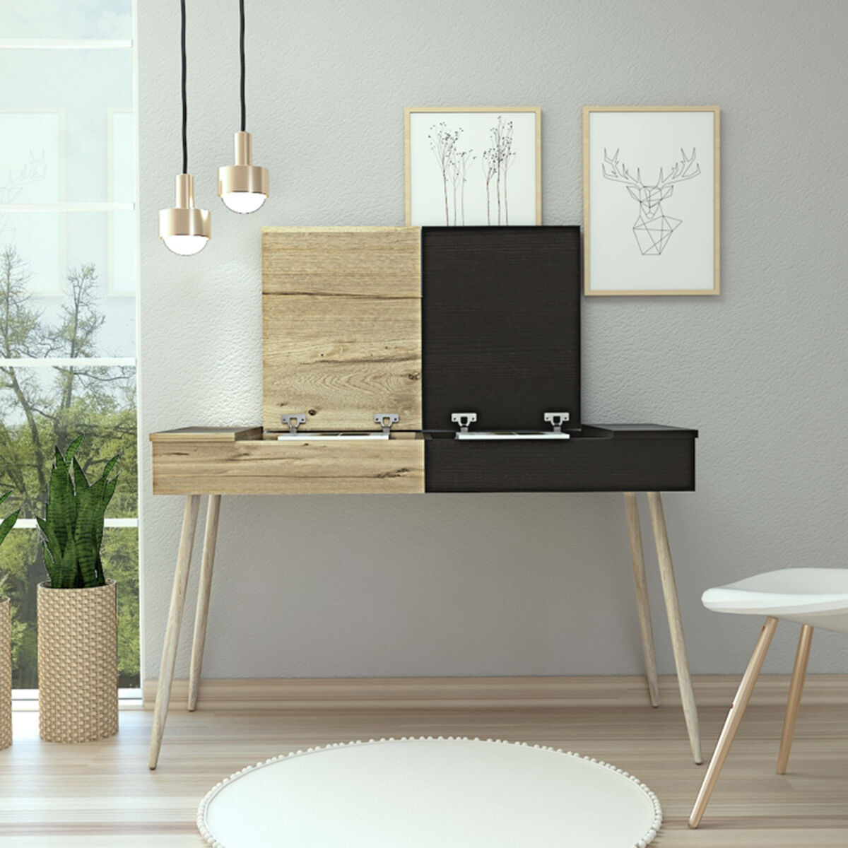 Escritorio TuHome Dubai 120 Duna/Wengue