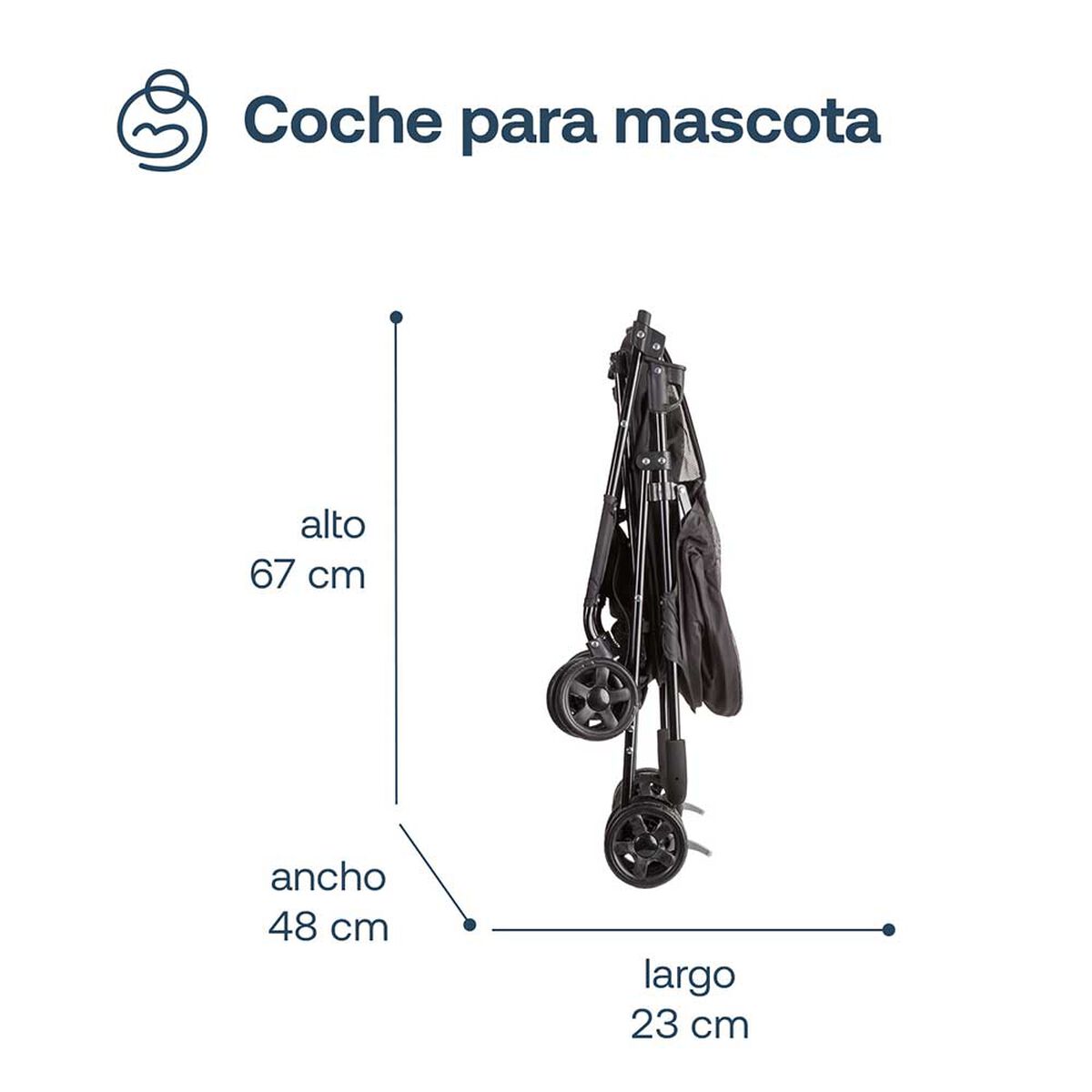 Coche Mascota Gris BP02G Bebesit
