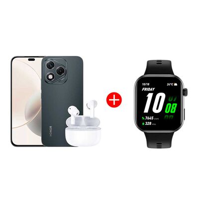 Combo Celular Honor 400 Lite 256GB 6,7" Black Liberado Bundle + Smartwatch Choice Watch 2i 1,85'' Negro
