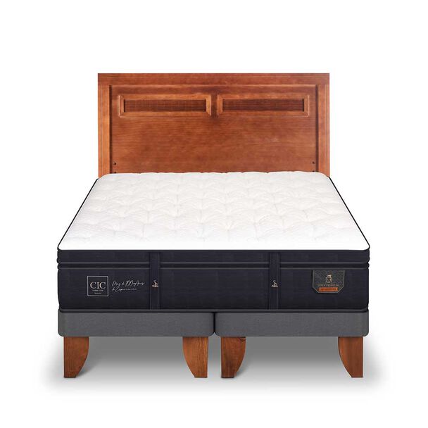 Cama Europea CIC Base Dividida King Súper Premium + Respaldo