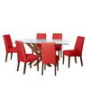 Juego de Comedor Latam Home Merida 6 Sillas Rojo