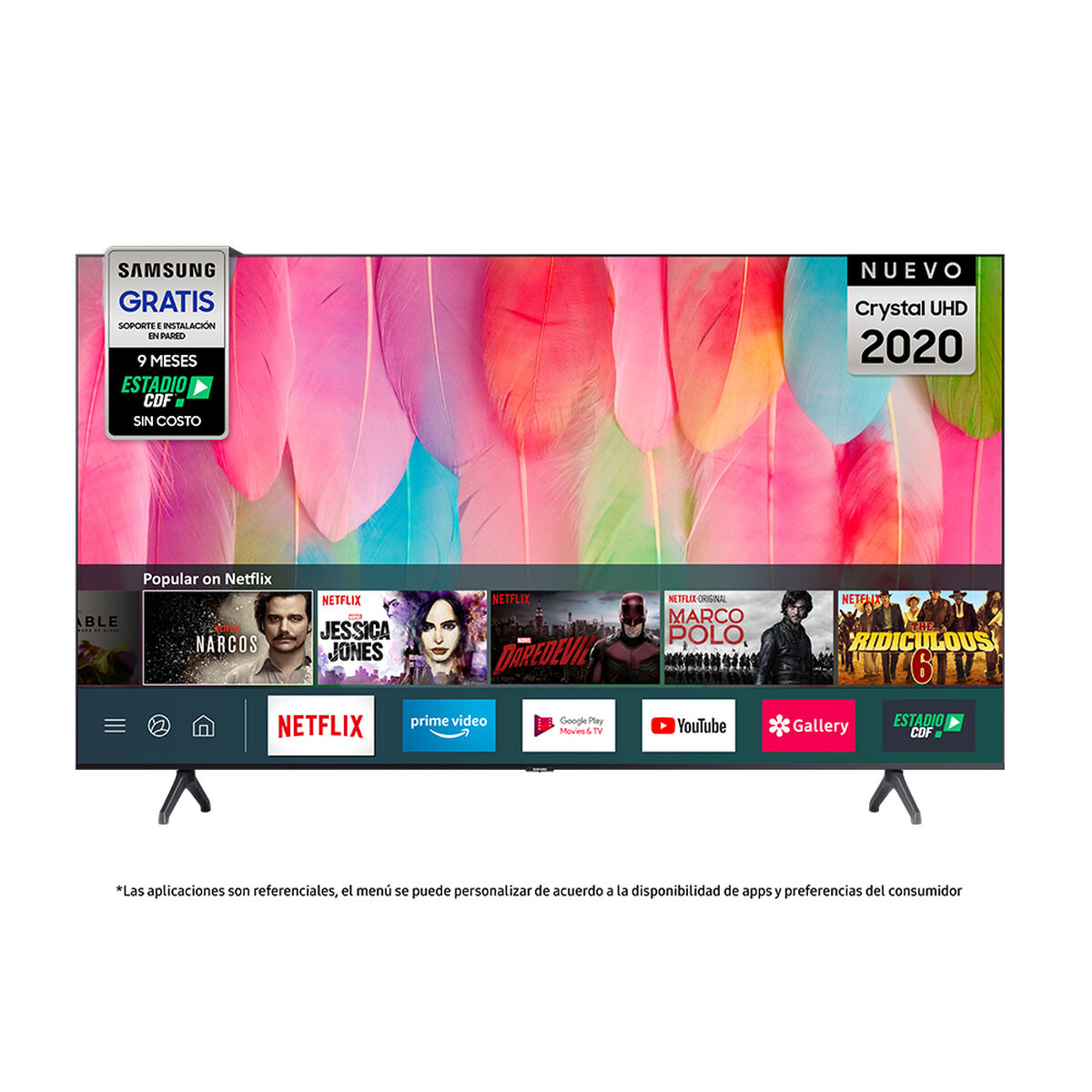 LED 70" Samsung TU7100 Smart TV Crystal UHD 4K 2020