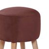 Pouf Latam Home Nantes Tela Velvet Chocolate