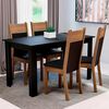 Juego de Comedor Vekkahome Lola Nelly 4 Sillas Negro