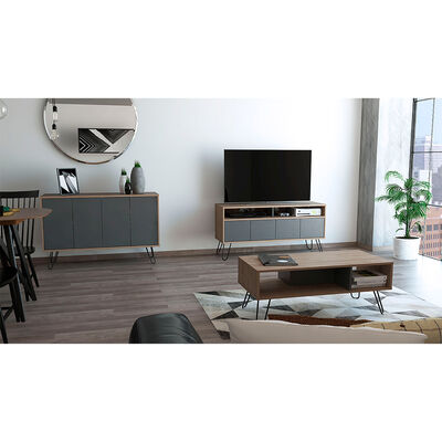 TUHOME Rack TV 55 + Buffet + Mesa Centro Vassel
