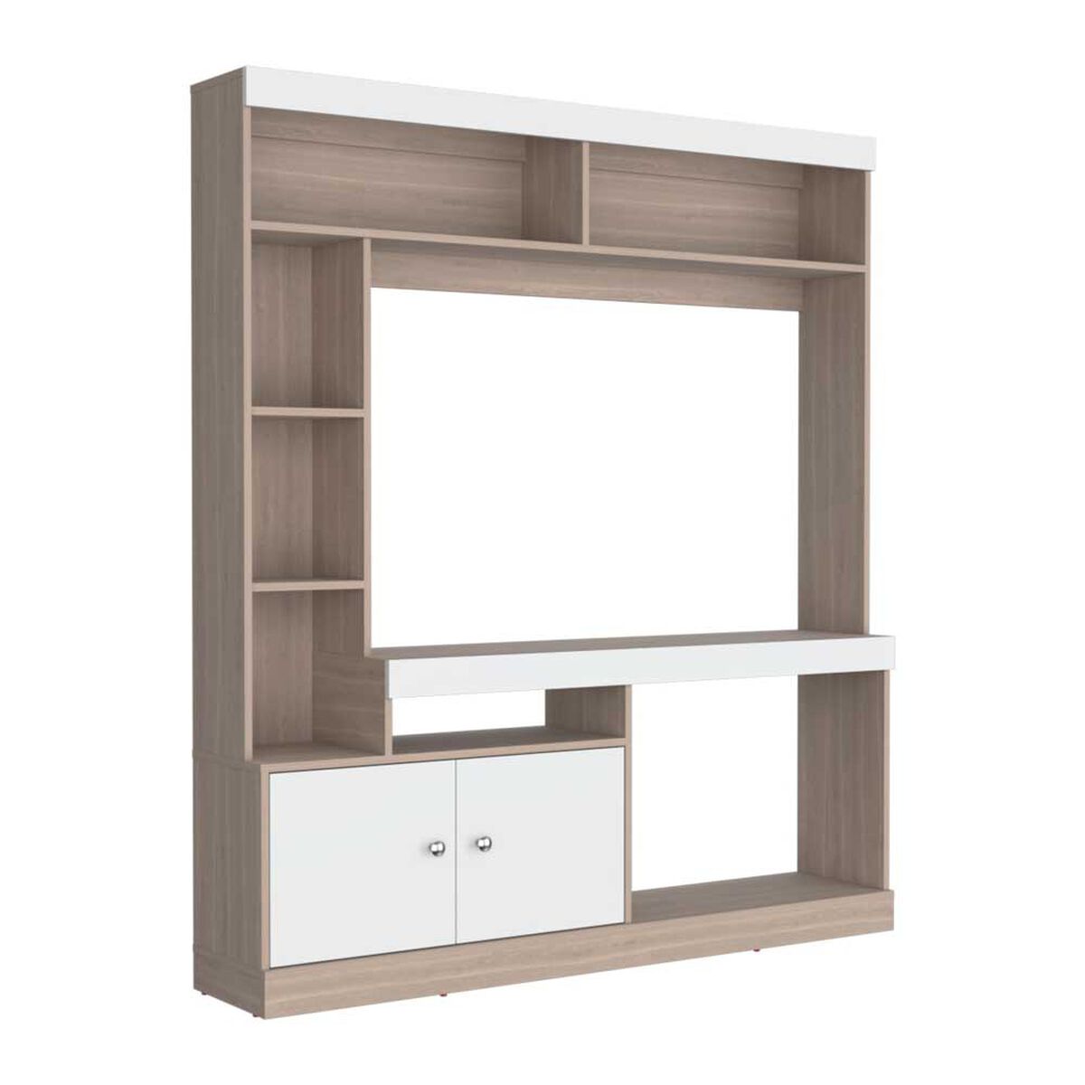 Estante TV TuHome Dante Hasta 65" Taupe Y Fresno