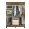 Clóset Casanova Fit 6 Puertas 2 Cajones Jequitiba Blanco