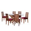 Juego de Comedor Latam Home Merida 6 Sillas Burdeo