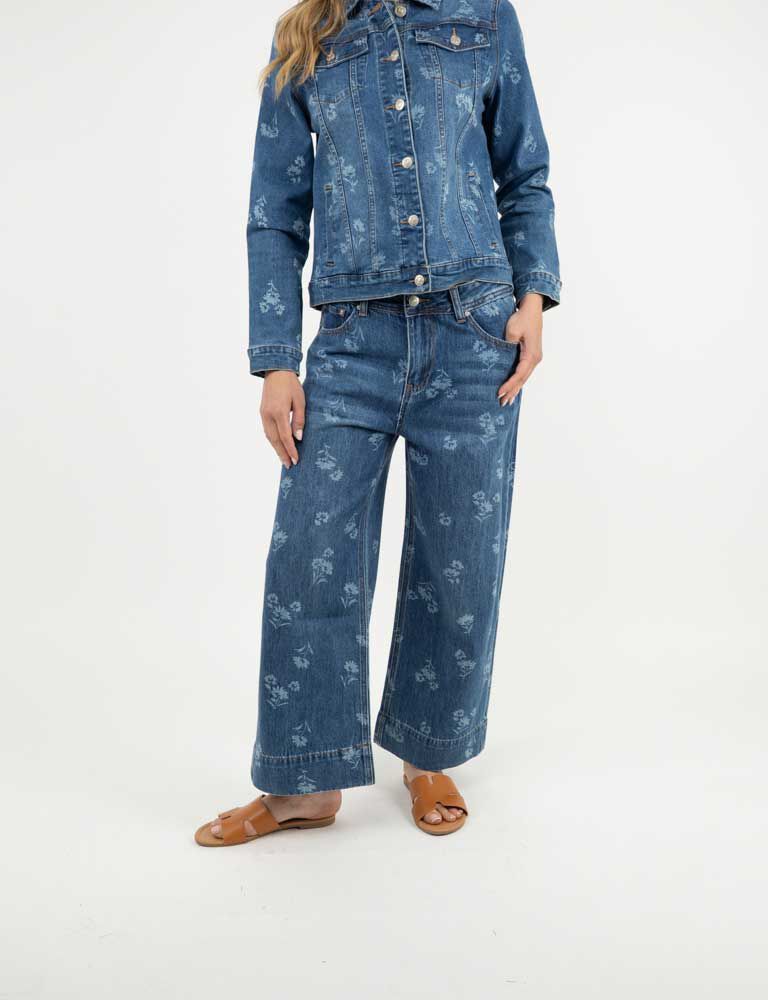 Jeans Flores Mujer Alma | Abc