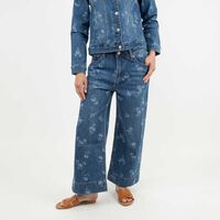Jeans Flores Mujer Alma Azul