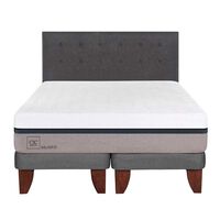 Cama Europea CIC Base Dividida 2 Plazas Balance + Respaldo Eufrates