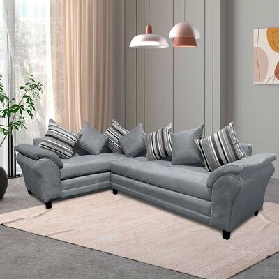 Sofá Seccional Izquierdo Living Factory Capri 5 Cuerpos Gris