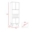 Combo Rack TV 55" + Biblioteca + Bar Alto + Mesa Centro Vassel Miel Plomo Tuhome