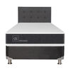 Box Spring CIC 1,5 Plazas New Ortopedic + Respaldo Eufrates