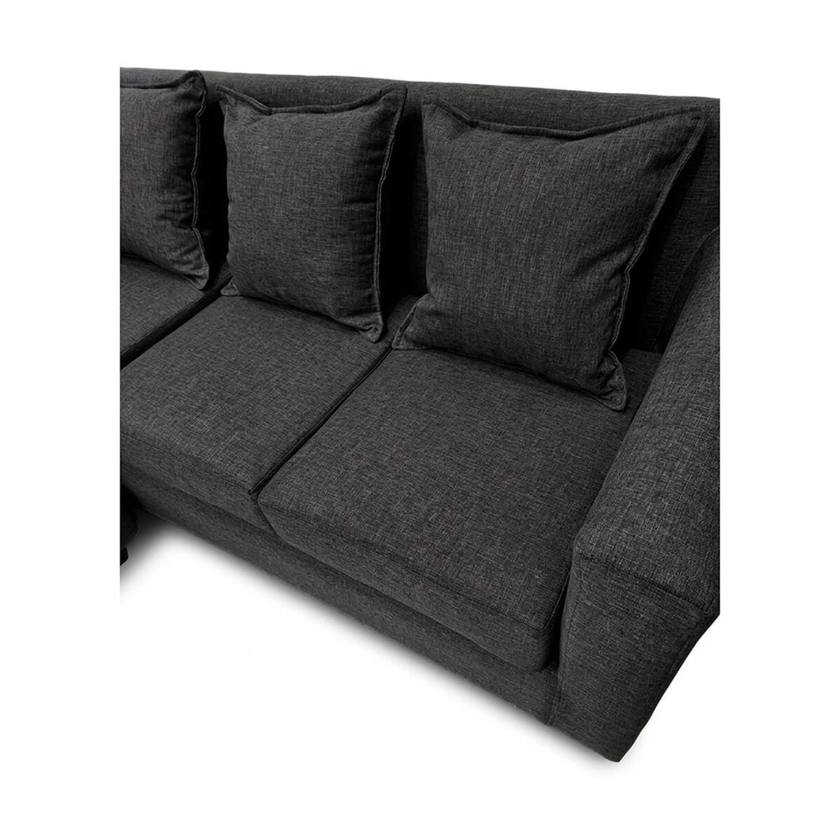 Seccional Muebles MPR Luna 4 Cuerpos Negro