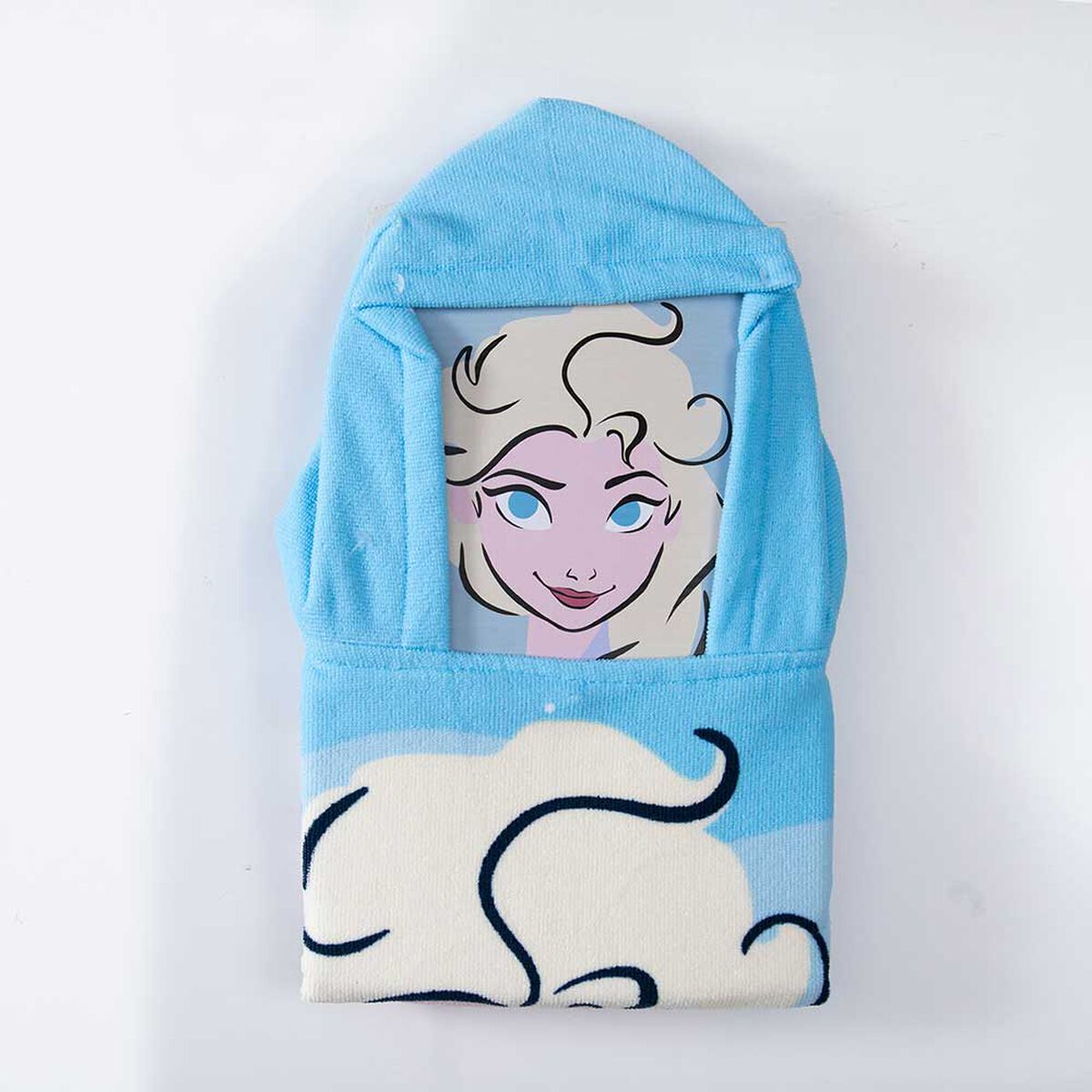 Toalla de Playa con Capucha Infantil Disney Copos Frozen 60 x 120 cm