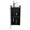 BAR BAJO THEBA 1 PUERTA VIDRIO 81,3X38,1X37,6 CM WENGUE