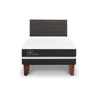 Cama Europea CIC Base Normal 1,5 Plazas Ortopedic + Respaldo Villarrica