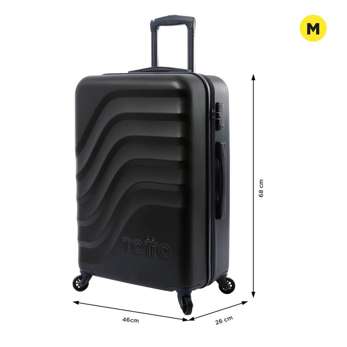 Maleta de Viaje Totto Bazy Negro 63 lts. Talla M