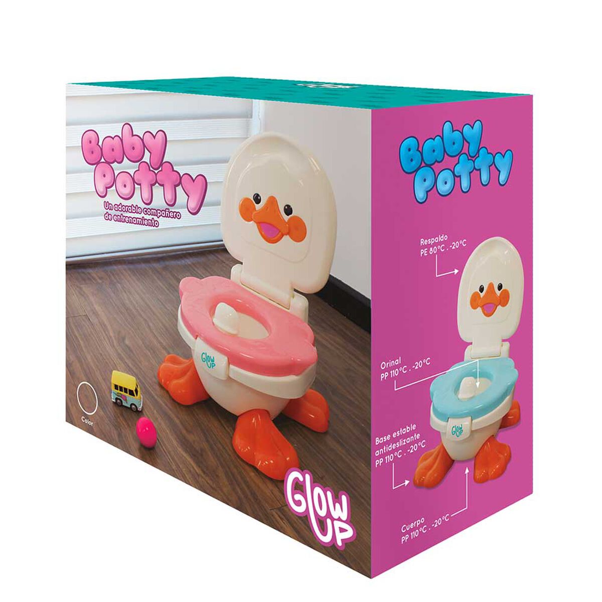 Pelela Baby Potty Rosado GlowUp