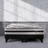 Cama Europea Rosen Base Dividida 2 Plazas Driven + Respaldo + 2 Veladores Sicilia