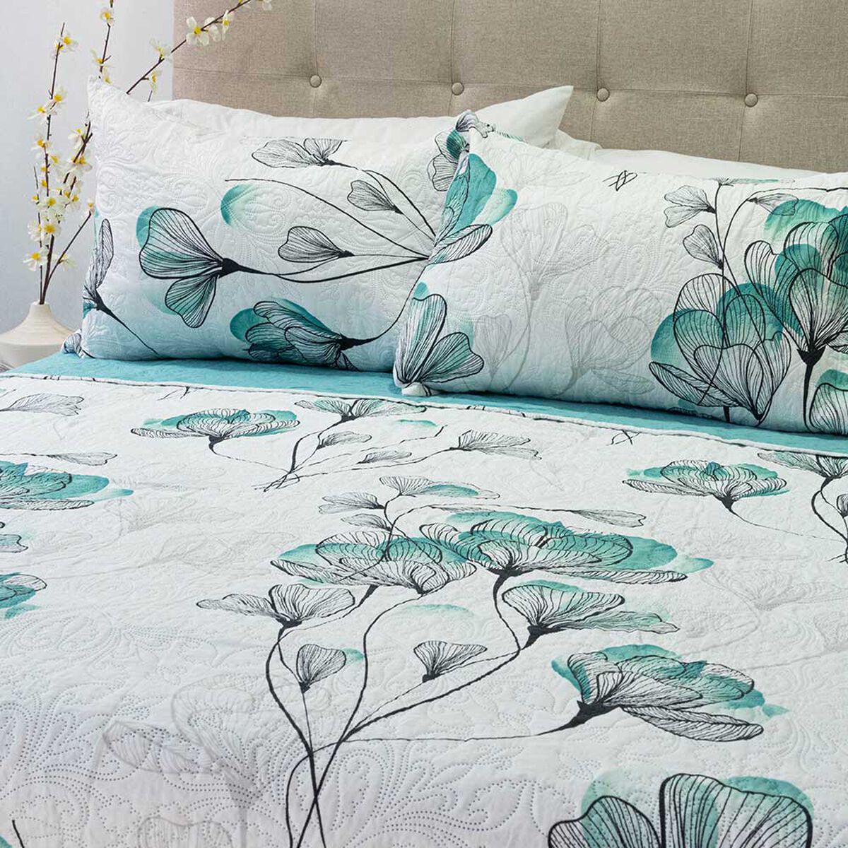 Quilt Doral 2 Plazas Hotpress Origins D11 Estampado