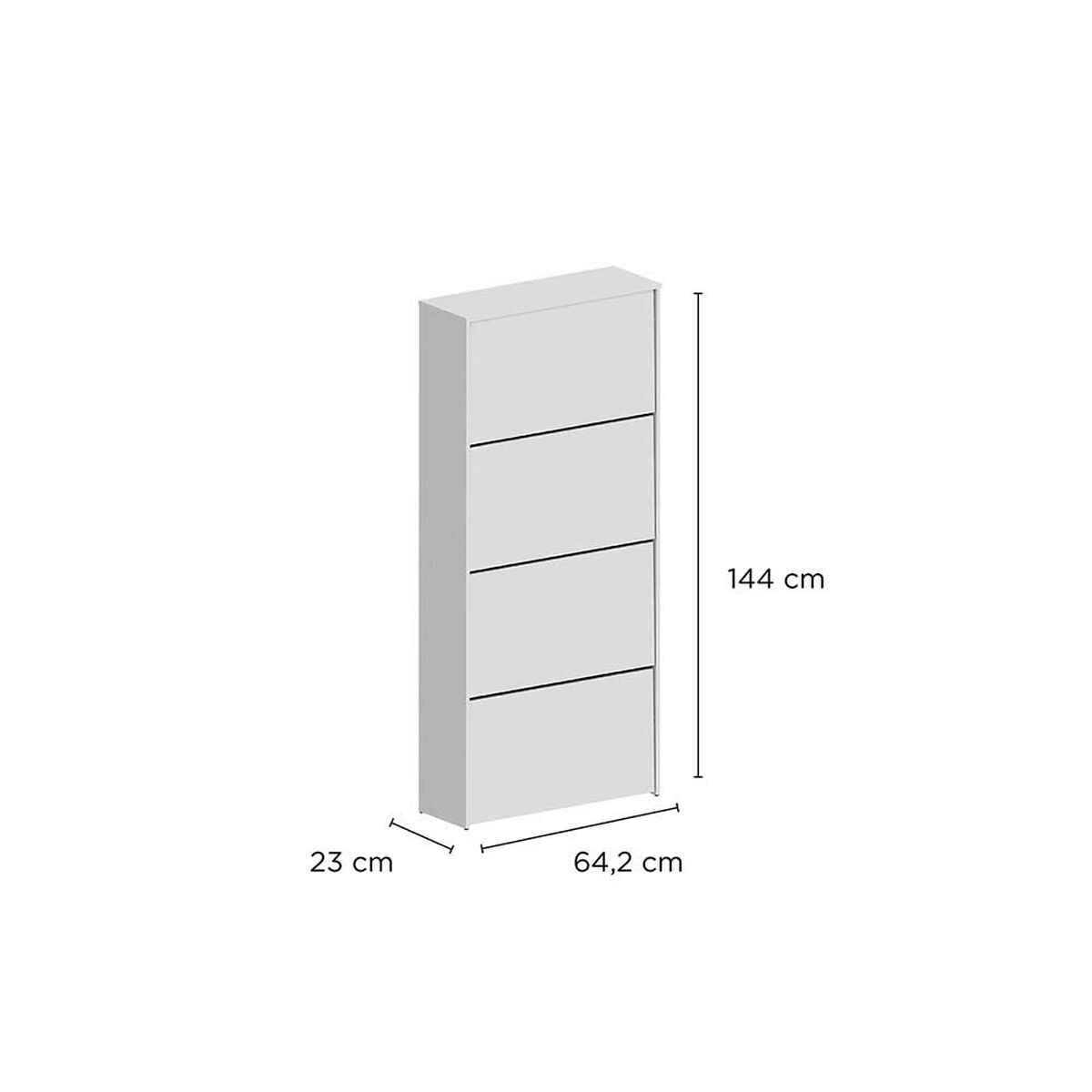 Zapatera Vekkahome Americana 4 Puertas Blanca