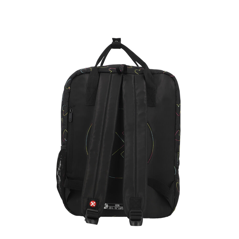 Mochila Notebook Xtrem Leia 5XT Corazones Negro 15