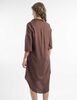 Vestido Midi Lino Manga 3/4 Mujer Portman Club