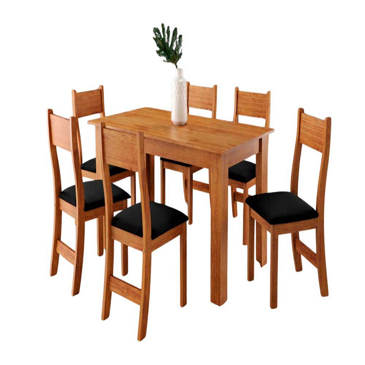 Juego de Comedor Altavision Violeta 6 Sillas Negro Miel