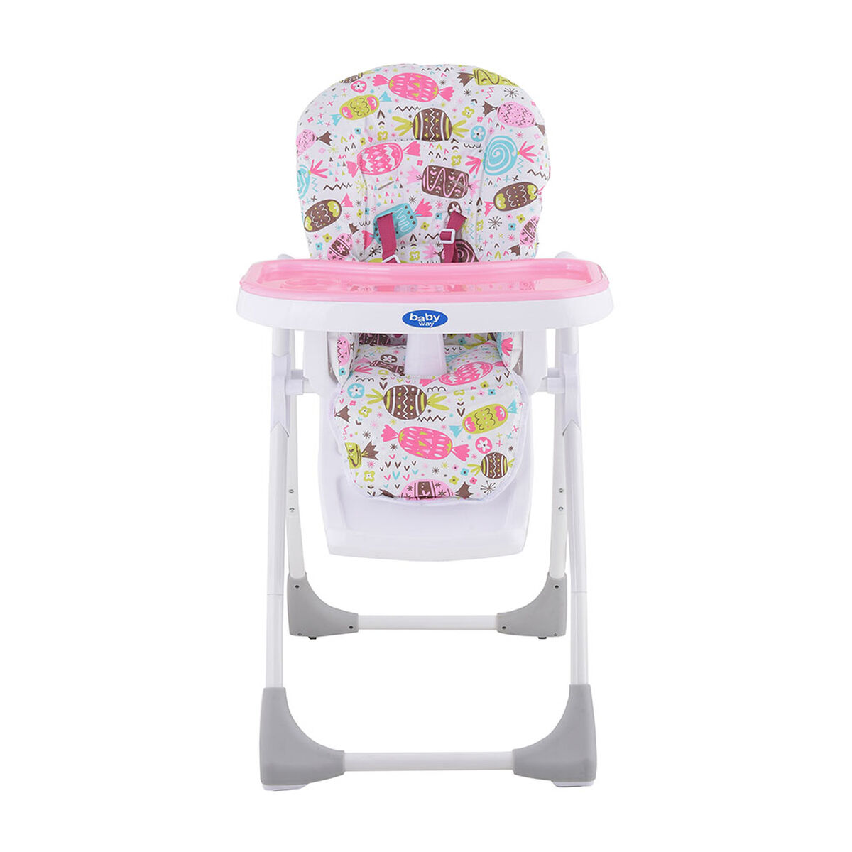 Silla de Comer Plegable Rosada
