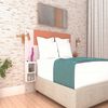 Respaldo Kea 120 x 236 cm Tokio Blanco y Rosa