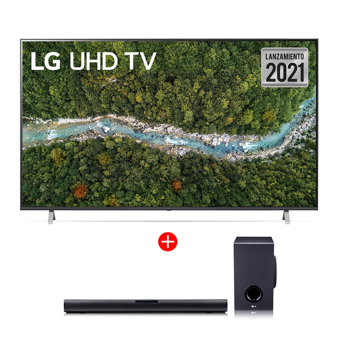 Combo LED 60" LG 60UP7750PSB Smart TV 4K UHD + Soundbar SJ2