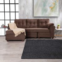 Sofá Seccional Muebles MPR Queen 3 Café