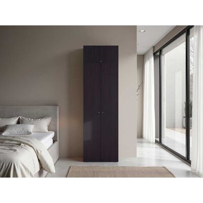 Combo Closet Tuhome 3 Puertas con Colgador + M&oacute;dulo Superior Dreams Wengue