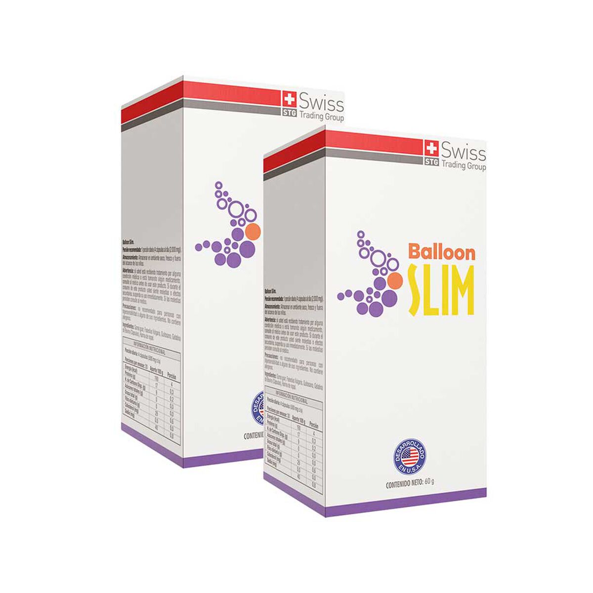 Balloon Slim Suplemento 2 Frascos con 120 Capsulas cada uno