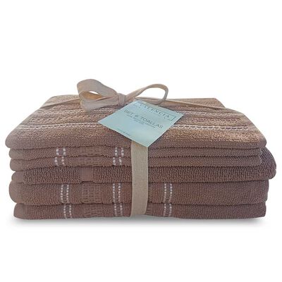 Set 6 Toallas Idetex Valencia Beige
