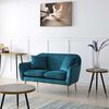 Sofá Vekkahome Pickle 2 Cuerpos Azul Turquesa