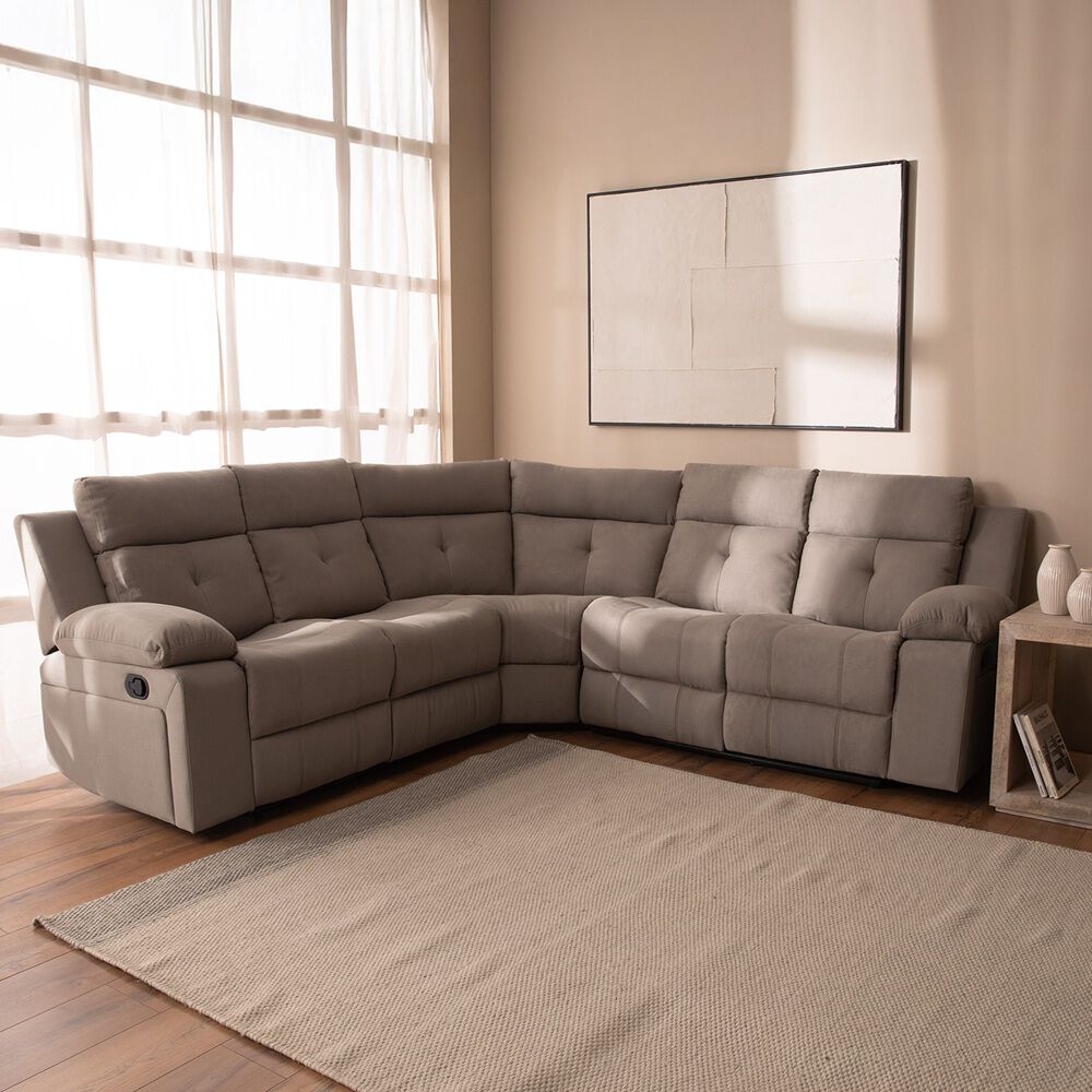 Sofá Seccional Reclinable Daniels Arizona Beige