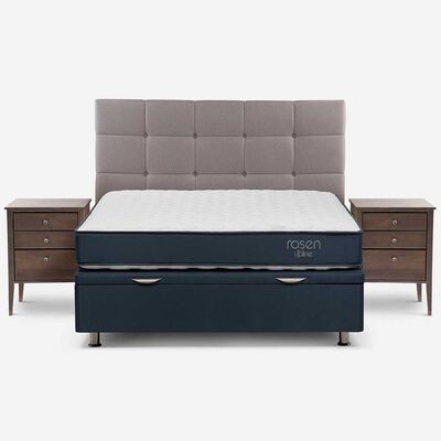 Boxet Rosen 2 Plazas UpLine + Respaldo + 2 Veladores Issey