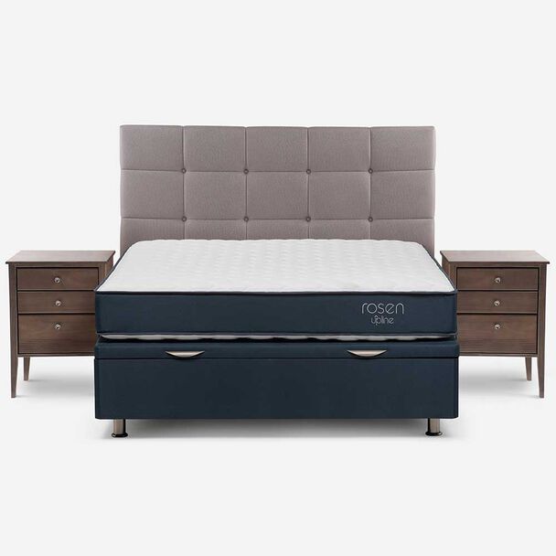 Boxet Rosen 2 Plazas UpLine + Respaldo + 2 Veladores Issey