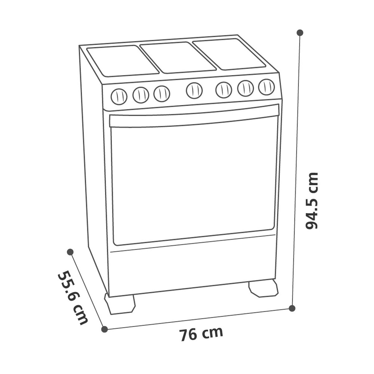 Cocina a Gas Mabe Andes7650F 5 Quemadores