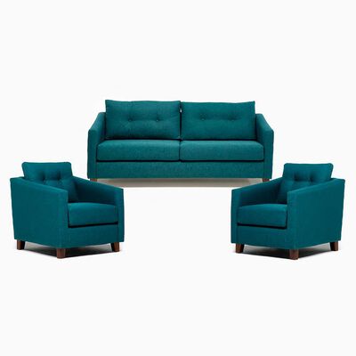 Imagen 1 del producto Juego de Living Barra Design Elena Sofá 3 Cuerpos + Dos Sillones 1 Cuerpo Petróleo