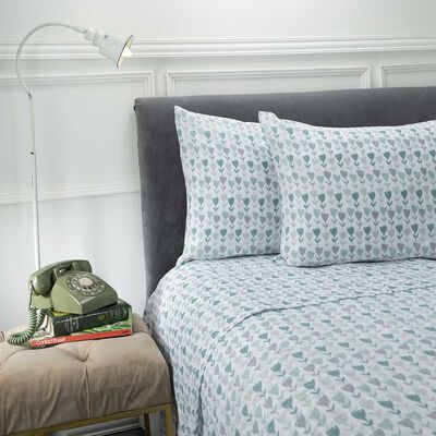 Imagen 2 del producto Juego de Sábanas Estampadas Casa Linda 132 Hilos 1,5 Plazas Tulipan