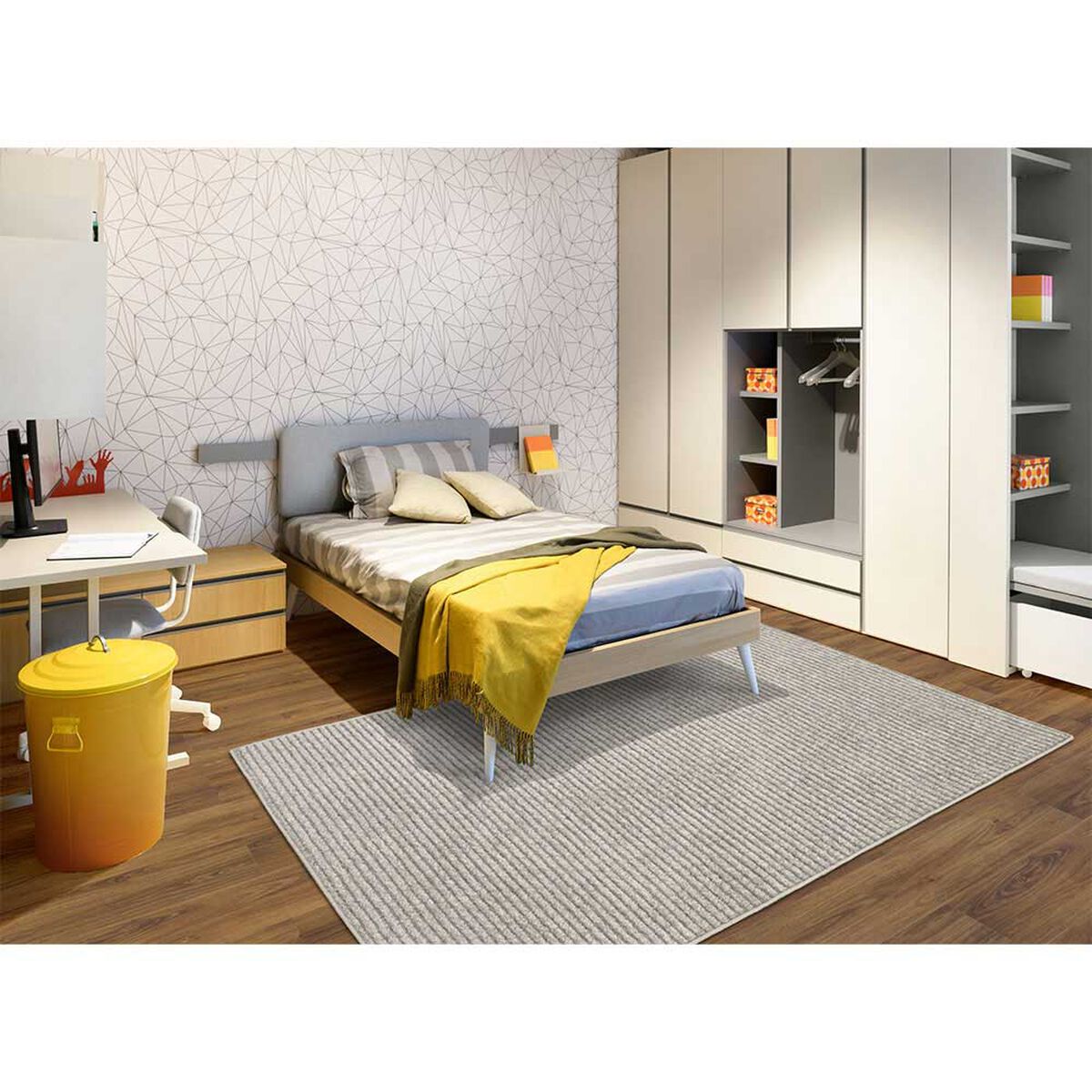 Alfombra Decocasa Mariana Prata 150 x 200 cm Plata