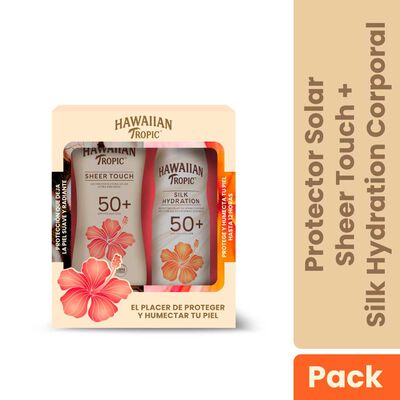 Set Protector Solar Hawaiian Tropic Sheer Touch 240 ml + Silk Hydration 180 ml