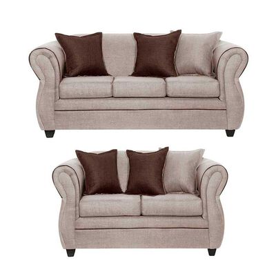 Juego de Living Black Factory Emili 5 Cuerpos Beige