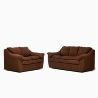 Juego de Living Cabsur Galicia Sofá 3 Cuerpos + Sofá 2 Cuerpos Chenille Chocolate