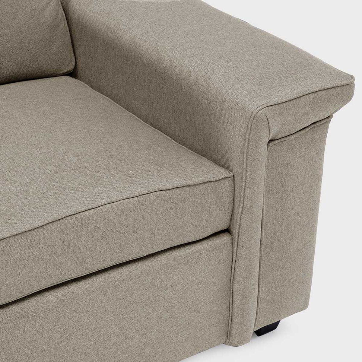 Sofá Mons Sicilia 3 Cuerpos + Dos Pouf 1 Cuerpo Beige
