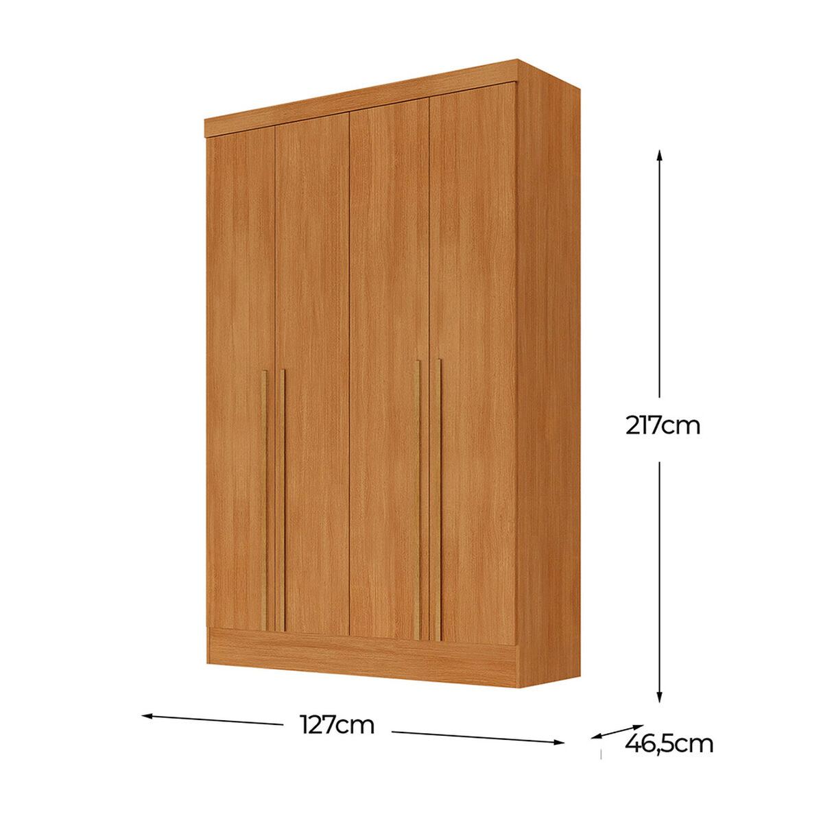 Closet Di Poretti Design New Creta 3 Cajones 4 Puertas Caf&eacute; Claro